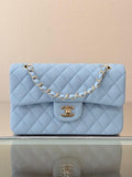 Sky Quilted Chain Bag Blue Light