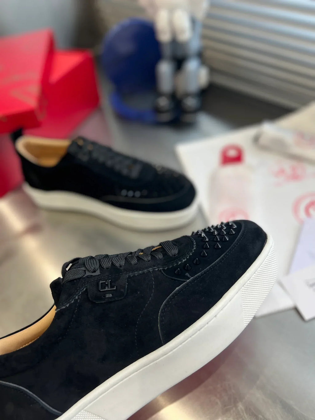 Low-Cut Studded Sneakers
