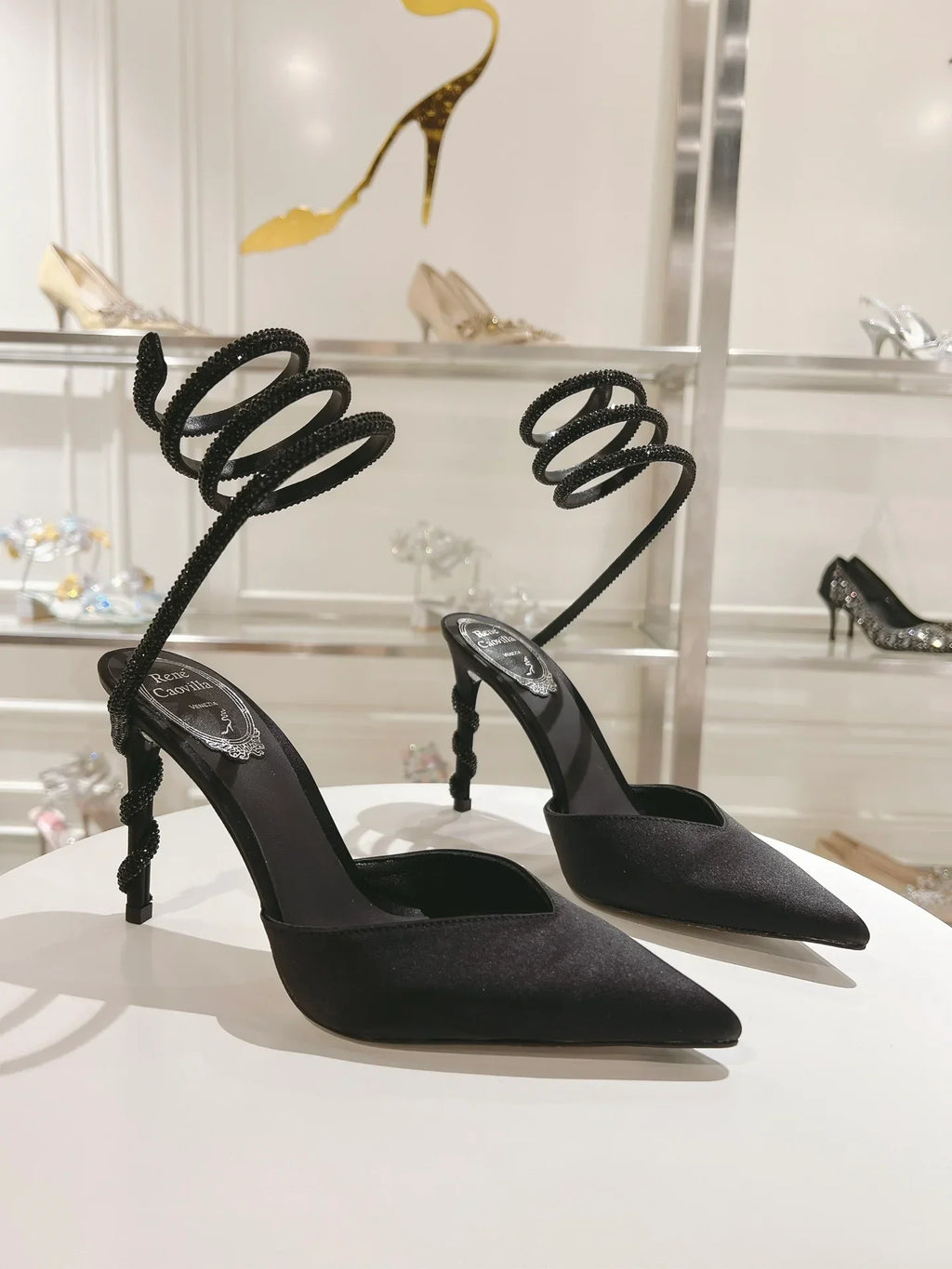 Cleo Snake-Design Heels